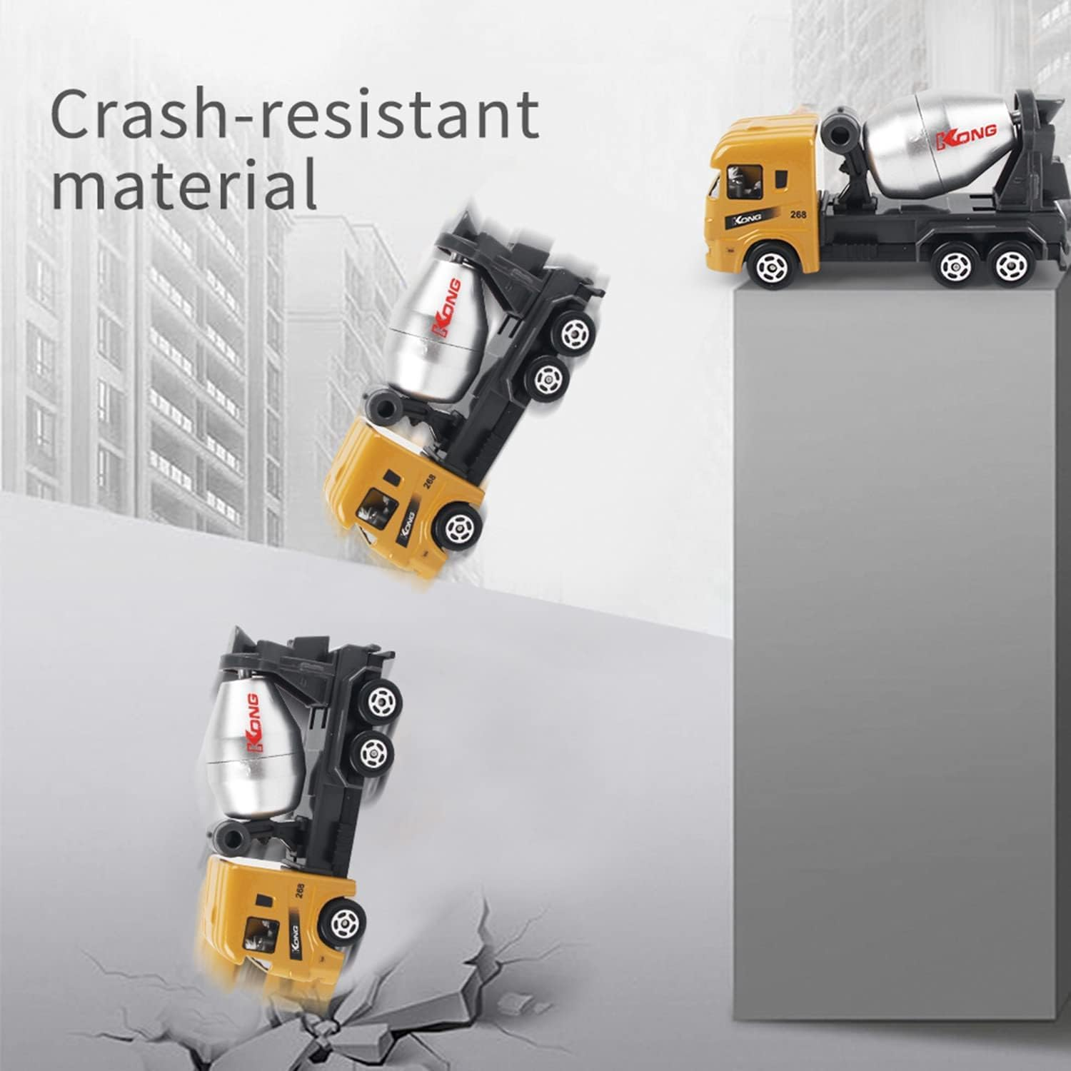 Coolplay Construction Vehicle Set, Toy Cars Toy Trucks Construction Dumper Truck, Bulldozers, Forklift, Tank Truck, Excavator Construction Car for Kids Boy Truck Set image number 3