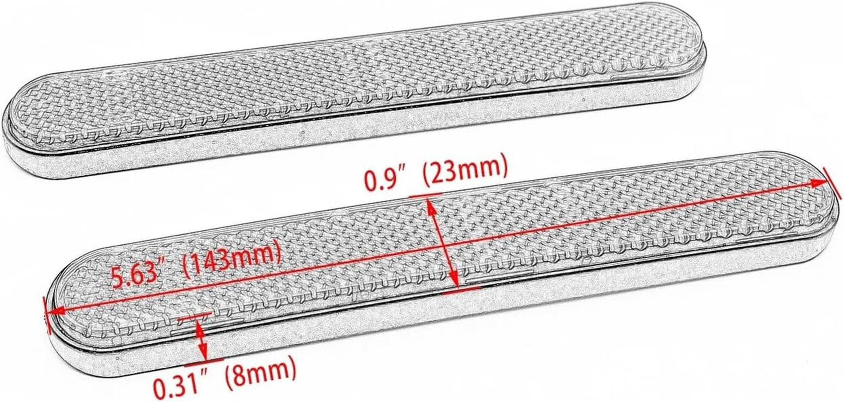Motorcycle Front Fork Reflector Sticker Lower Legs Slider Saddlebag Reflective Cover Compatible with Dyna Softail Sportster Fatboy(Smoke) - Red image number 7