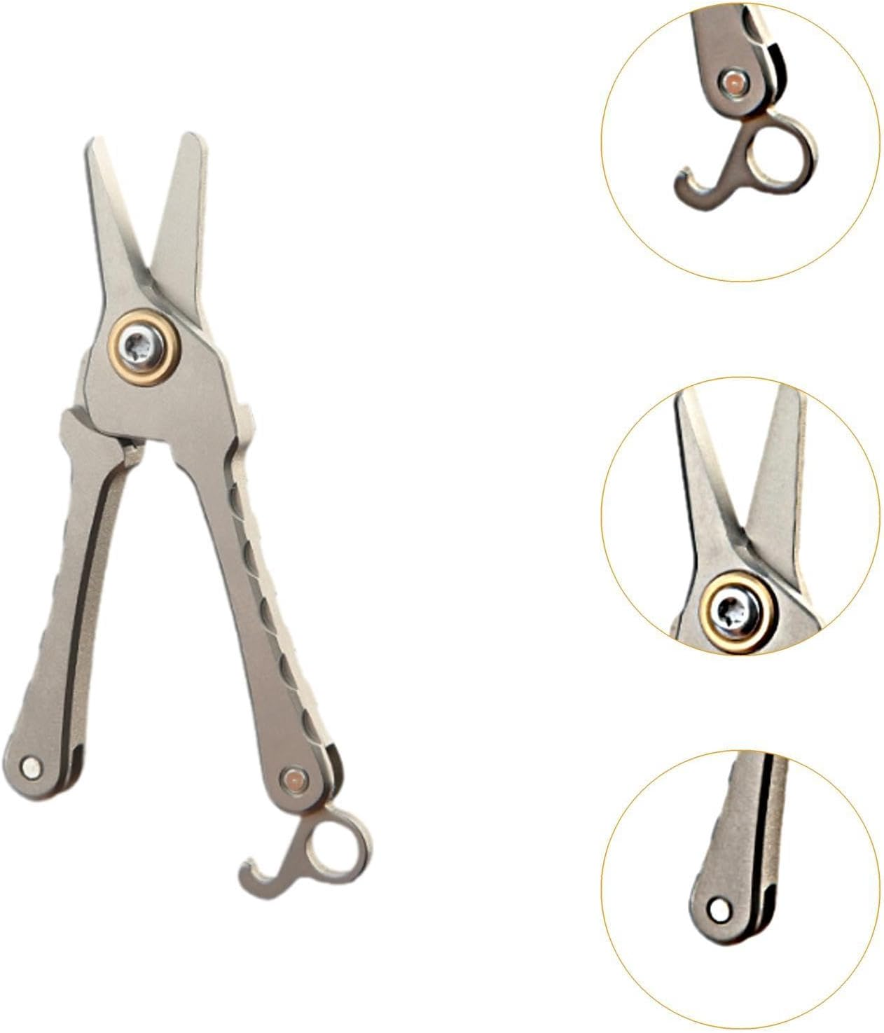 Eigell Men'S Nose Hair Scissors, Makeup Beauty Tool,Facial Trimmer, Facial Hair Trimming Tool,For Eyelashes image number 4