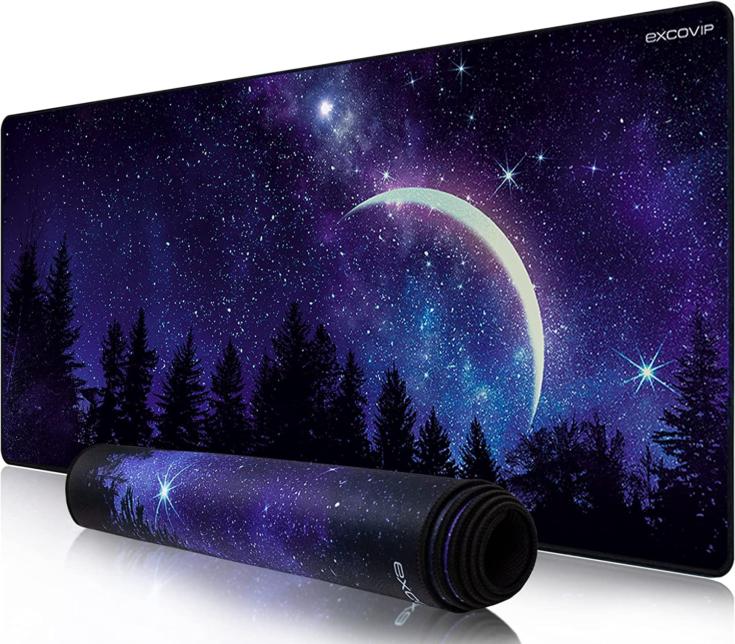 Mouse Pad-Exco Thick Smooth Extra Large Gaming Mat Smooth Surface Non-Slip Rubber Mouse Pad with Designs for Office and Gamers (Dawn)