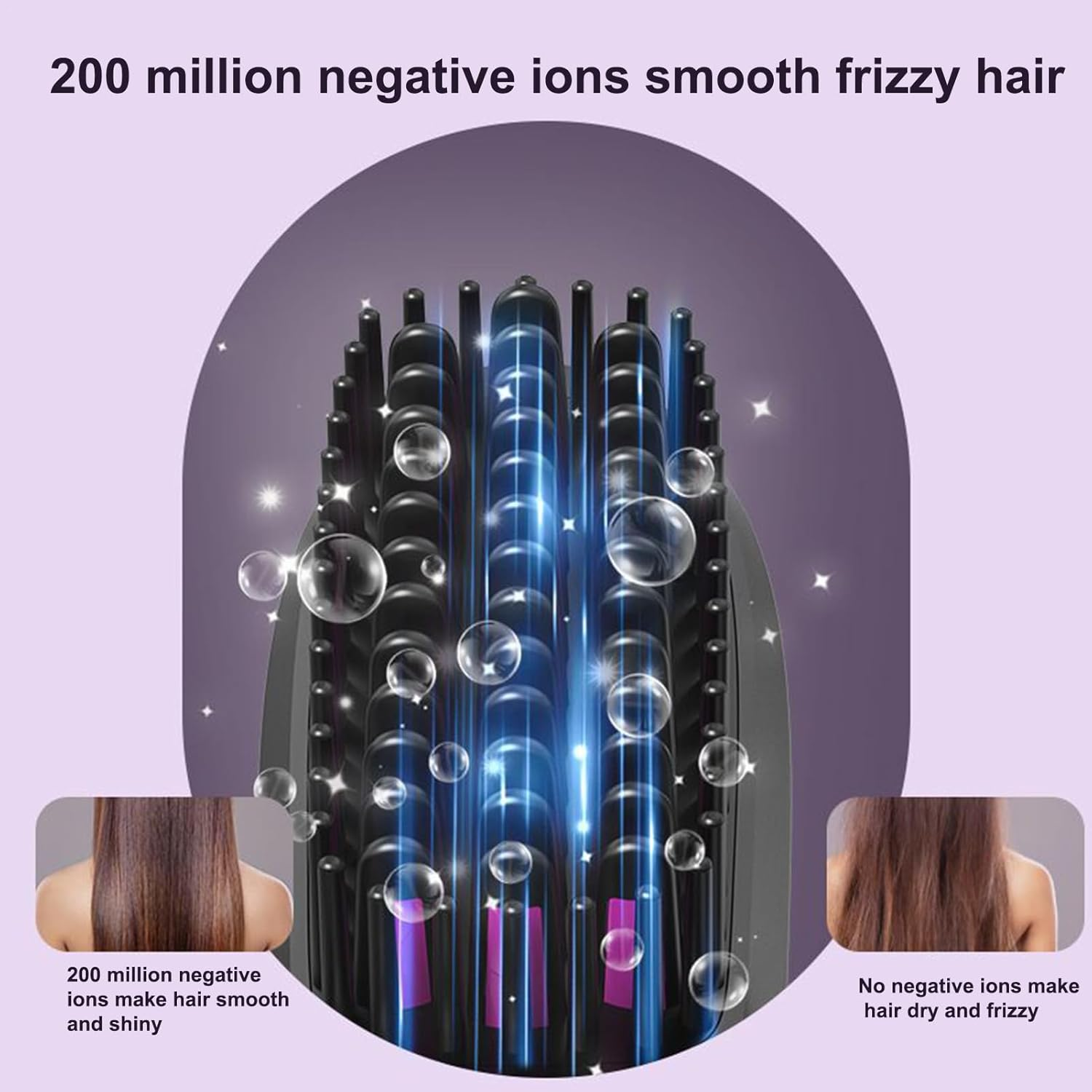 Apujent Hair Straightener - Cordless Brush Straightener for Women - Portable Grooming Straightening Tools with 3-Temperature for Salon Travel Home Morning Routine Trip image number 1