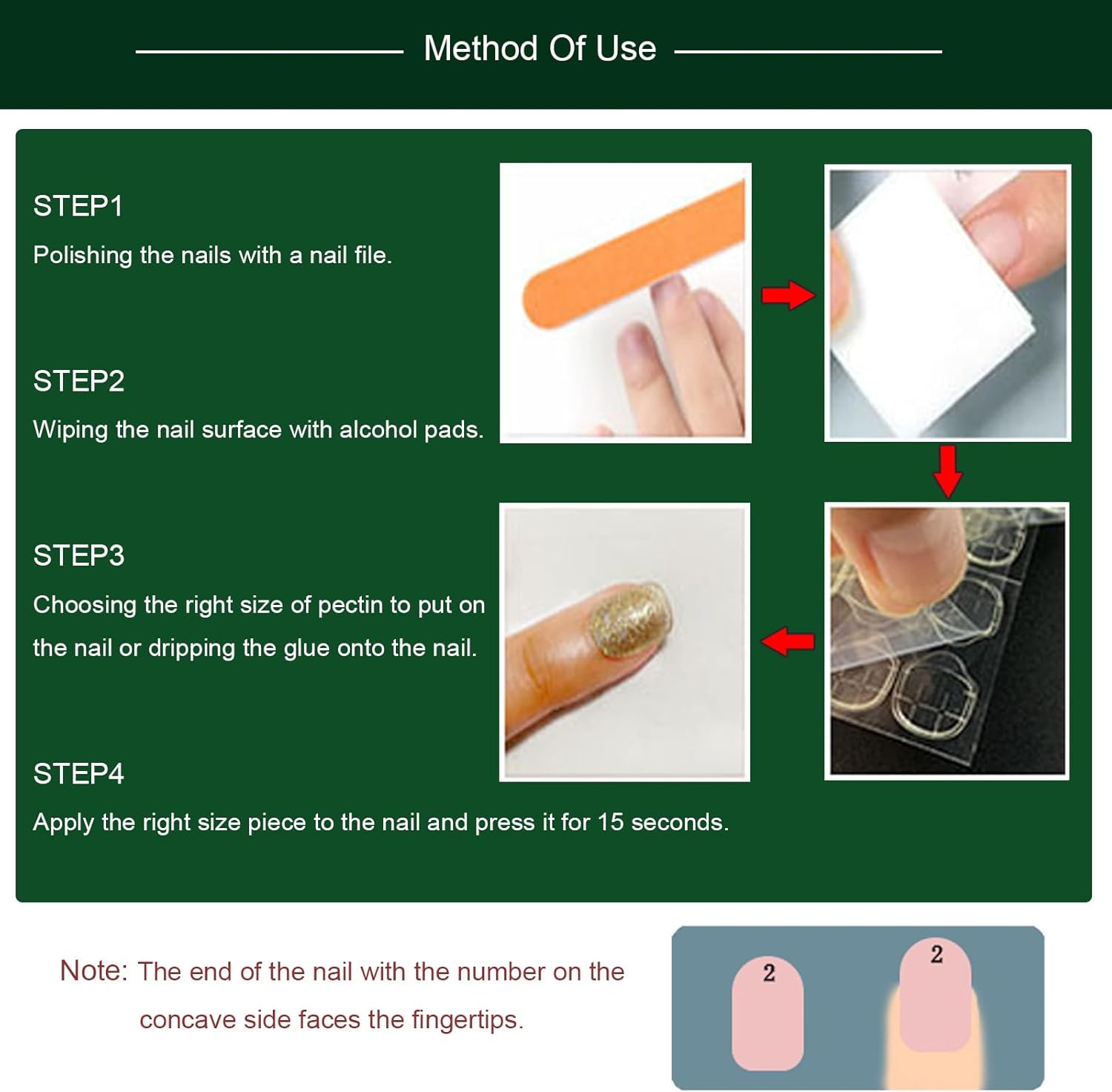 24 PCS Press on Nails Christmas Fake Nails Snowflake Fake Nails Gold Edge Fake Nails Green Fake Nails Long Fake Nails Gifts for Women and Girls (No.75) image number 2