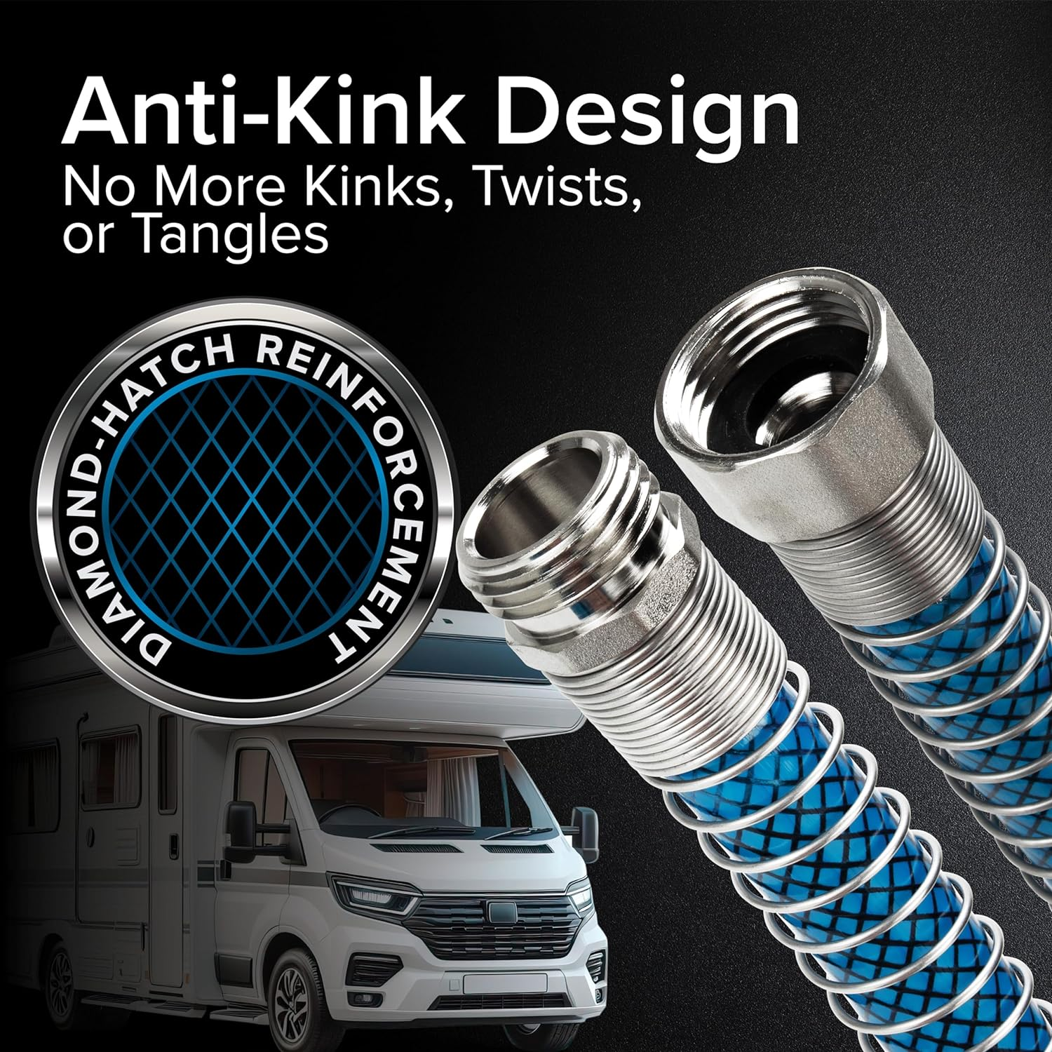 Camco Tastepure 35-Foot Premium Camper/Rv Drinking Water Hose - Features a Heavy-Duty No-Kink Design with Strain Relief Ends & 5/8-Inch inside Diameter - NSF Drinking Water Safe Certified (22843) image number 3