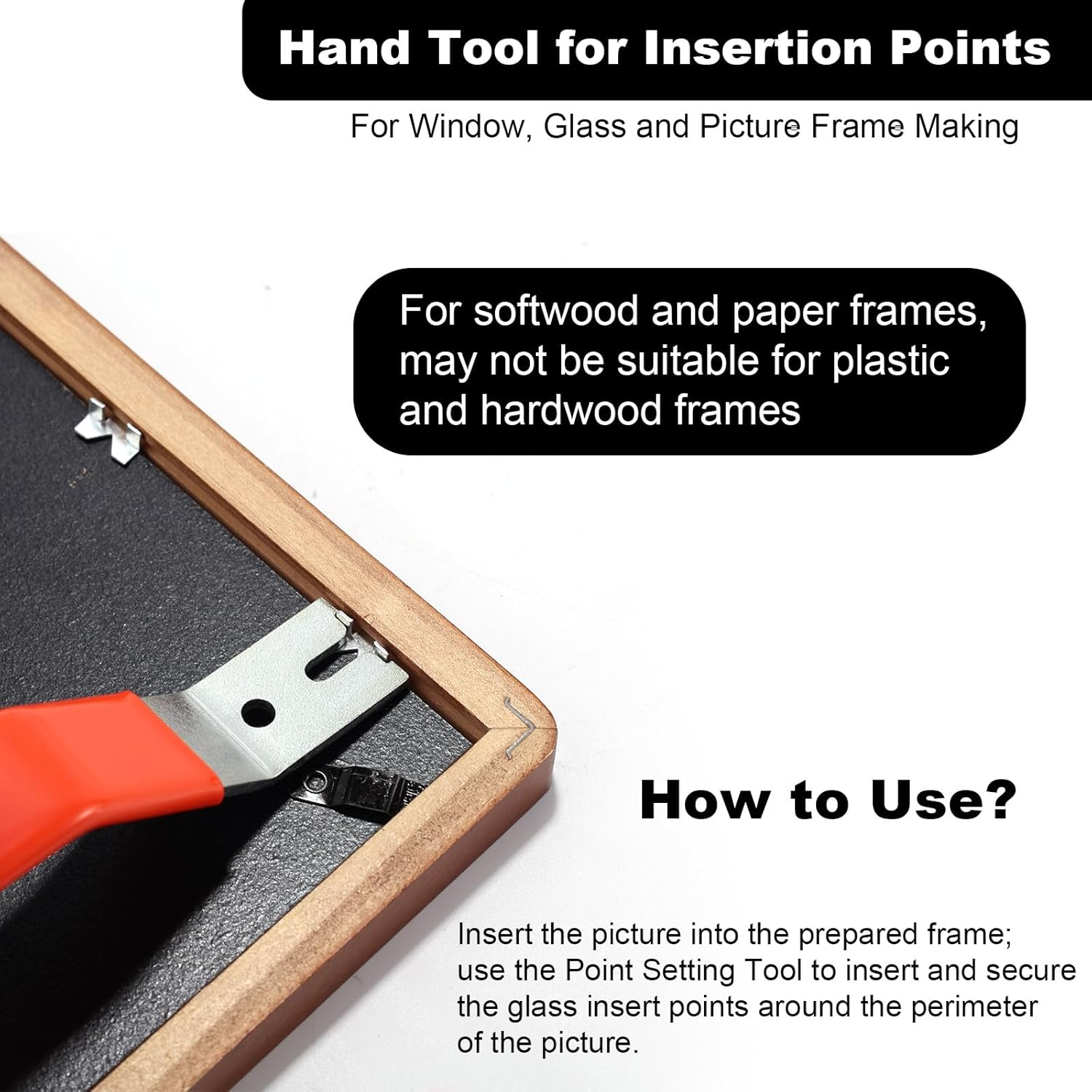 BOXOB 300Pcs Glazing Points, Premium Zinc Finish Glazier Push Points for Picture Framing Glass Installation Window Glazing Cross Stitch Picture Framing Tools and Supplies(Silver) image number 4