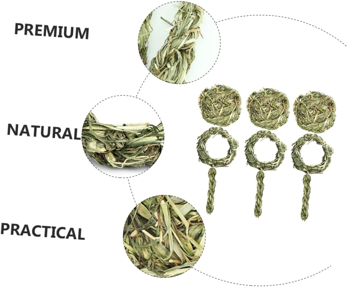 BESPORTBLE 27Pcs Natural Chinchilla Grass Snack Toys for Hamster Chewing Pet Molar Grinding Toys Pet Teeth Care for Guinea Pigs Mice image number 2