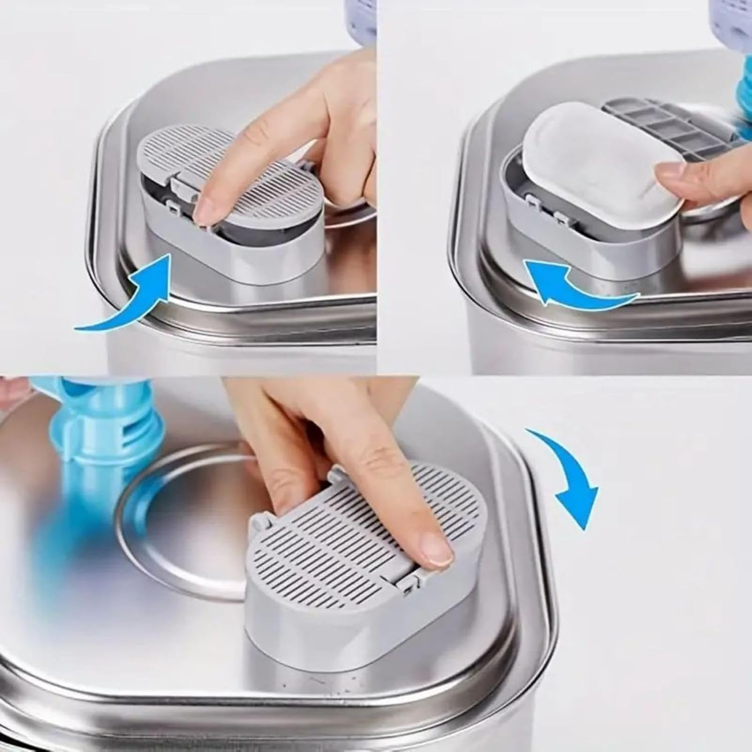 8+8Pcs Cat Water Fountain Filters, Triple Filtration System Pet Cat Fountain Filter Replacement for 3.2L/108Oz Automatic Cat Fountain (Filters) image number 4