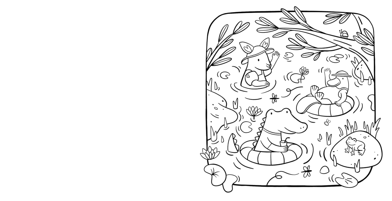 Aussie Cosy Nature: a Calm and Joyful Australian Colouring Book image number 1