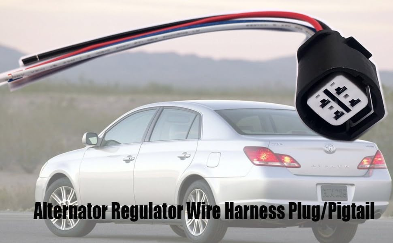 Alternator Regulator Wire Harness Plug/Pigtail Compatible with Toyota Lexus 2003-2018 (4-Pin) image number 4
