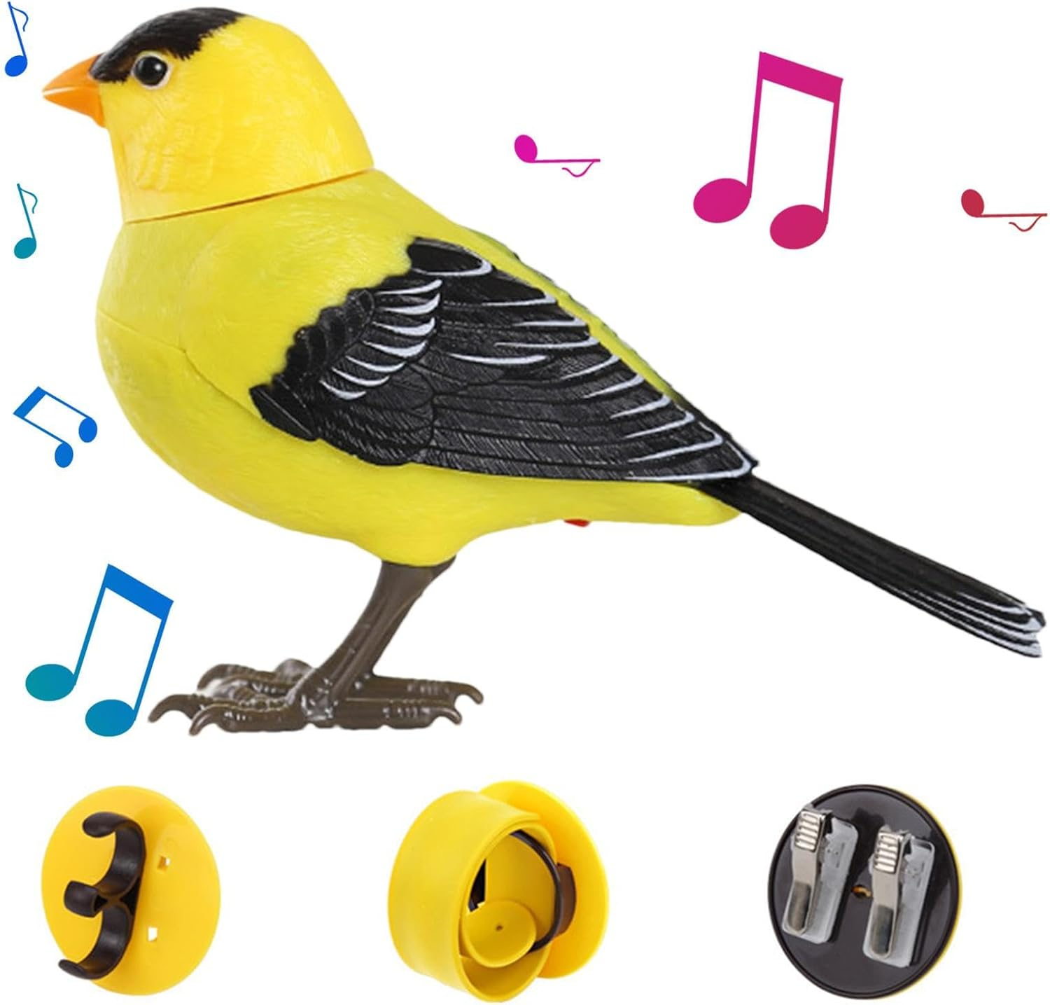 Electric Singing and Chirping Bird Toy, Motion and Sound Activated, Simulation Birds Making Sounds Interactive Toys Tree Ornaments, Pet Supplies Garden Decorations for Kids Toys - Abd03 image number 4