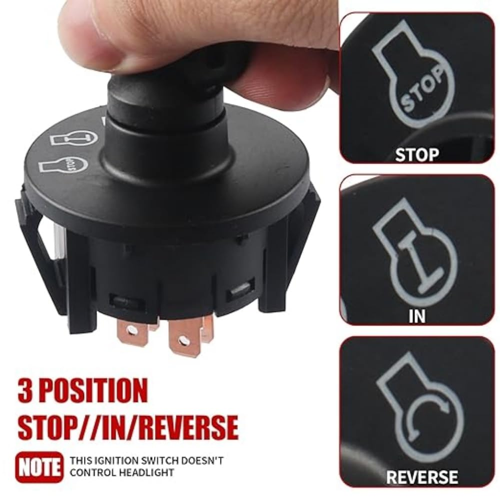 117-2221 137-4100 Mower Ignition Switch 3 Postion with Key for Toro Z Master、Time Cutter 、Titan Serise/Exmark Lazer Z、Quest Serise Zero Turn Mower image number 2