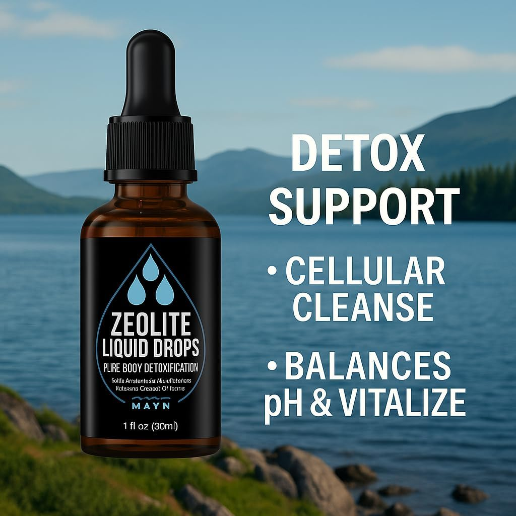 MAYN Zeolite Drops with DHQ &ndash; Naturally Sourced Mineral Blend for Everyday Wellness &ndash; Vegan, Alcohol-Free &ndash; 30Ml image number 1