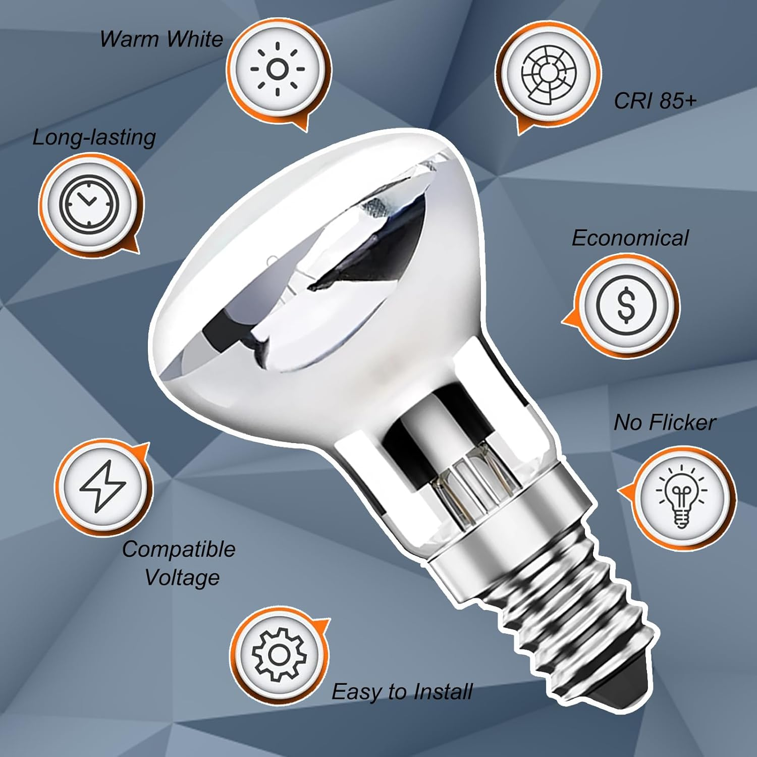 Replacement Lava Lamp,Warm White 2700K,R39 E14 30W Spotlight Screw Light Bulb for Home,Non-Dimmable,Pack of 2 image number 4