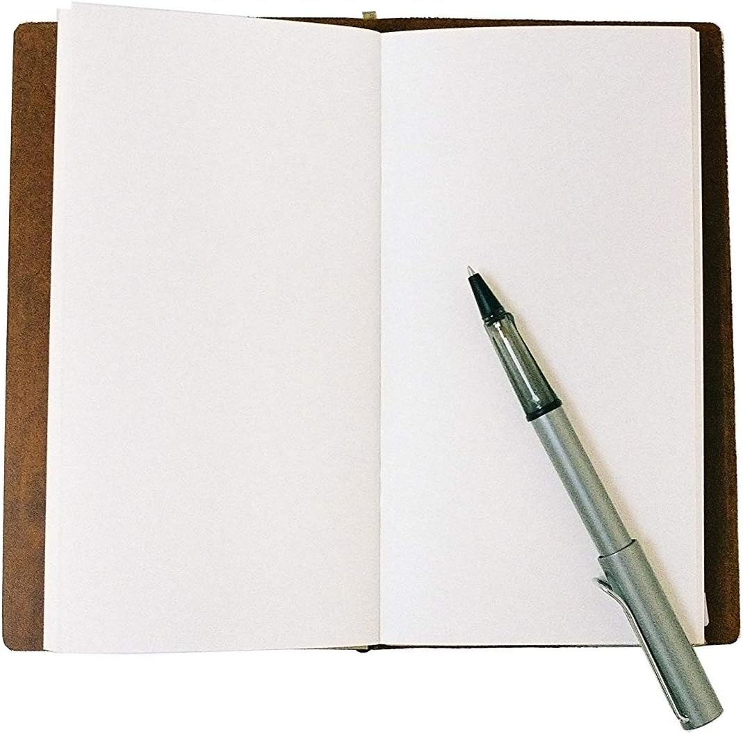 Collasaro Travelers Notebook Refillable Genuine Leather Travel Journal for Men Women