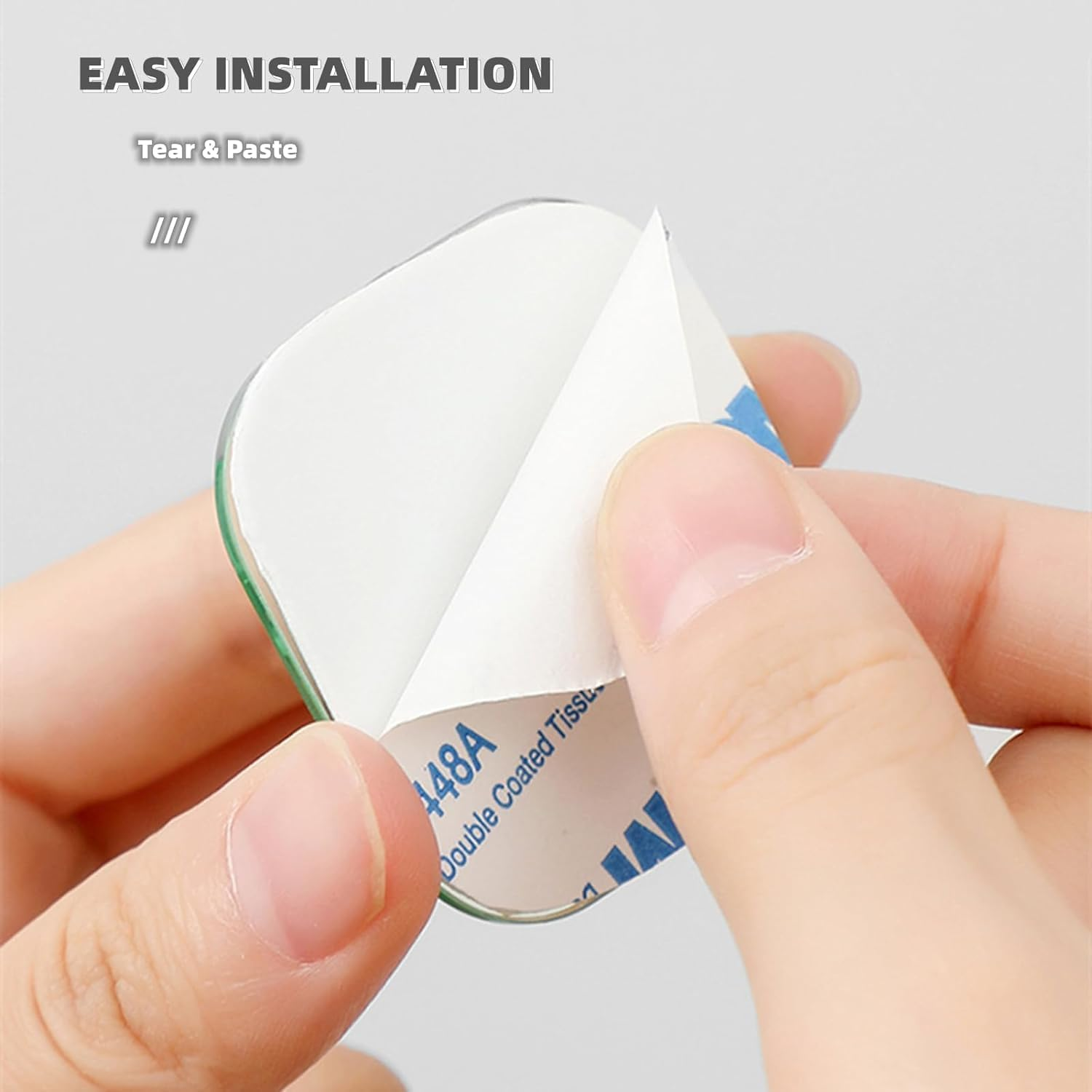 12Pcs Door Handle Bumper Self-Adhesive Thickened Wall Protection Door Knob Wall Cover Rubber Buffer Pad Translucent Silicone Door Stopper Suitable for Furniture Glass Table image number 3