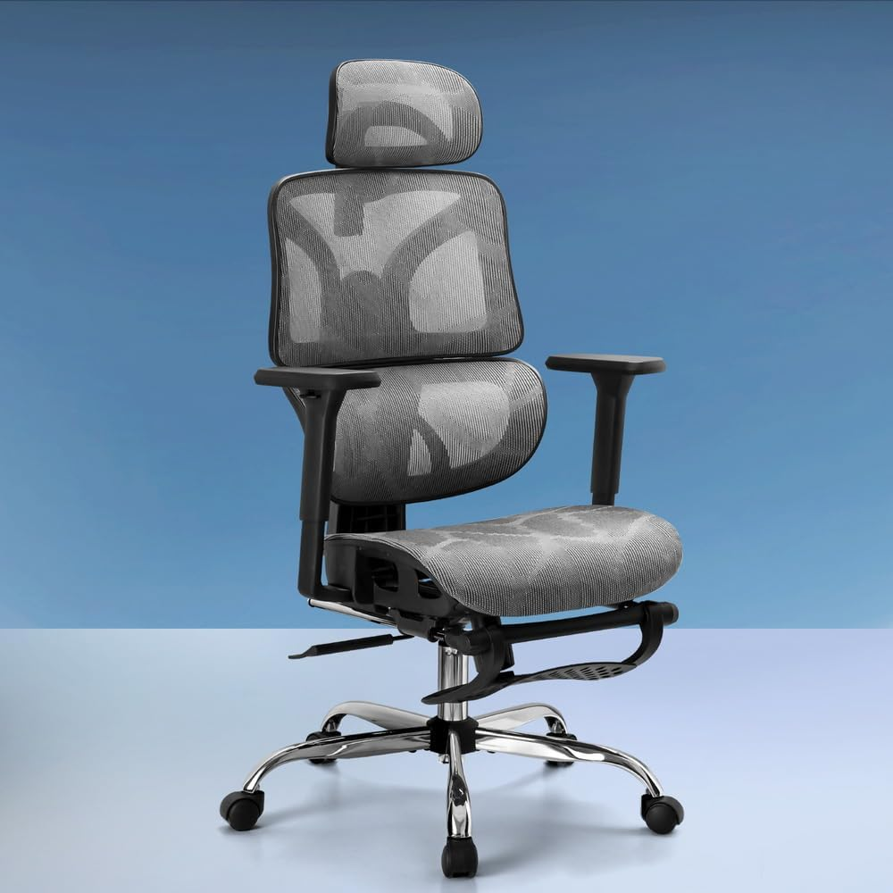 Artiss Ergonomic Office Chair, Mesh Computer Desk Chairs with Tilt Adjustment