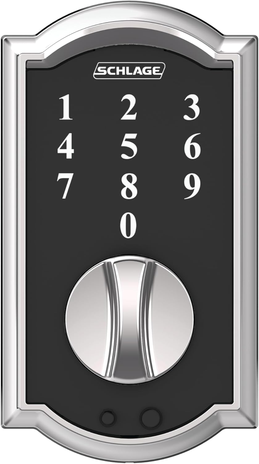 Schlage Touch Camelot Deadbolt (Bright Chrome) BE375 CAM 625 image number 1