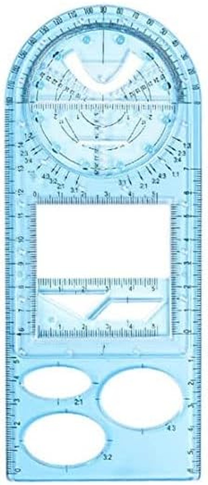 Multifunctional Geometric Ruler Student Mathematics Drawing Tools School Office, Clear Scale, Stable Drawing Tool, Ideal for School, Office, and Art Design, Enhances Manual Skills