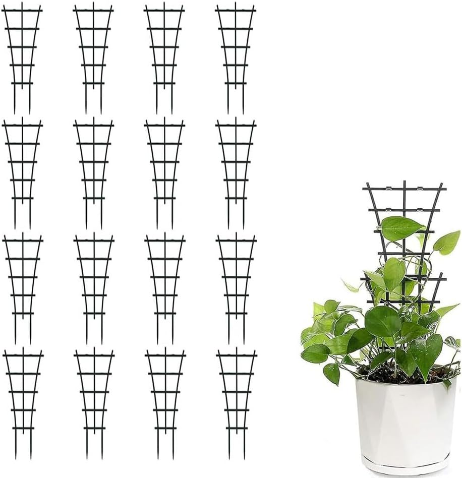 Plastic Plant Trellis, 16-Piece Stackable Support for Indoor and Outdoor Climbing Plants image number 5