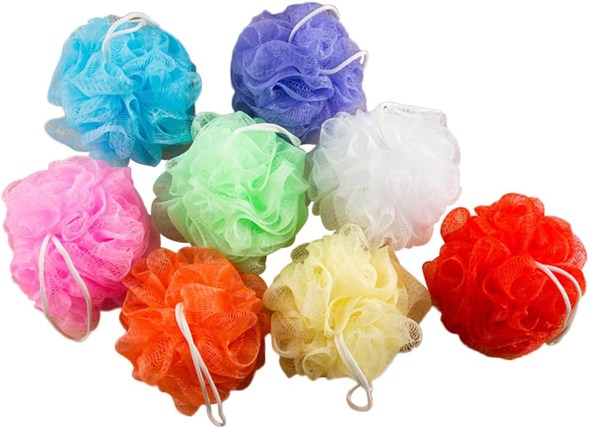 OSOLADY 16Pcs Solid Color Mesh Bath Balls Reusable Shower Sponges for Exfoliating Body Care Soft and Comfortable Scrubber Bathroom Accessories Mixed Colors for Daily Use image number 5