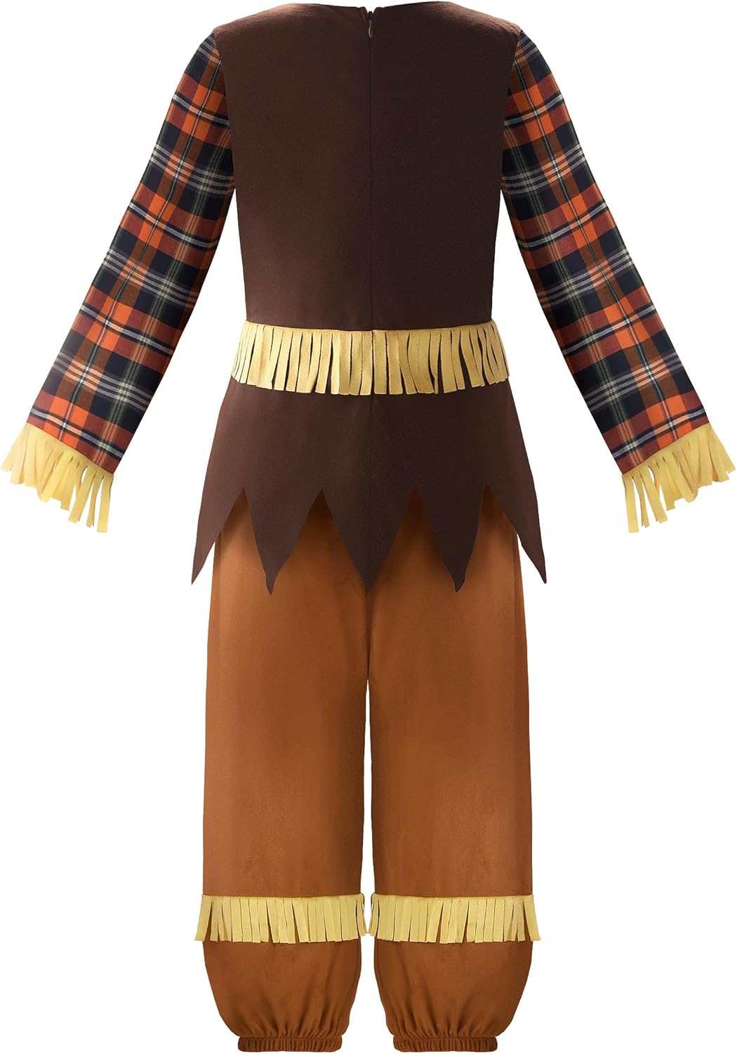 Relibeauty Halloween Patchwork Scarecrow Costume Kids Boys Girls Set