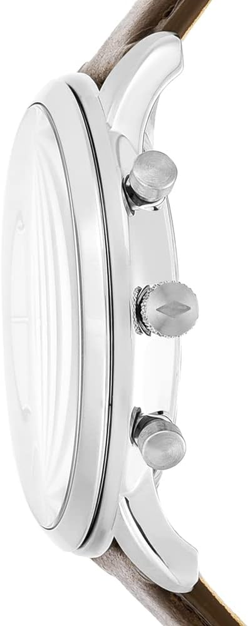 FOSSIL Men'S Quartz Watch Chronograph Display and Leather Strap, FS5380, Brown/Yellow image number 1