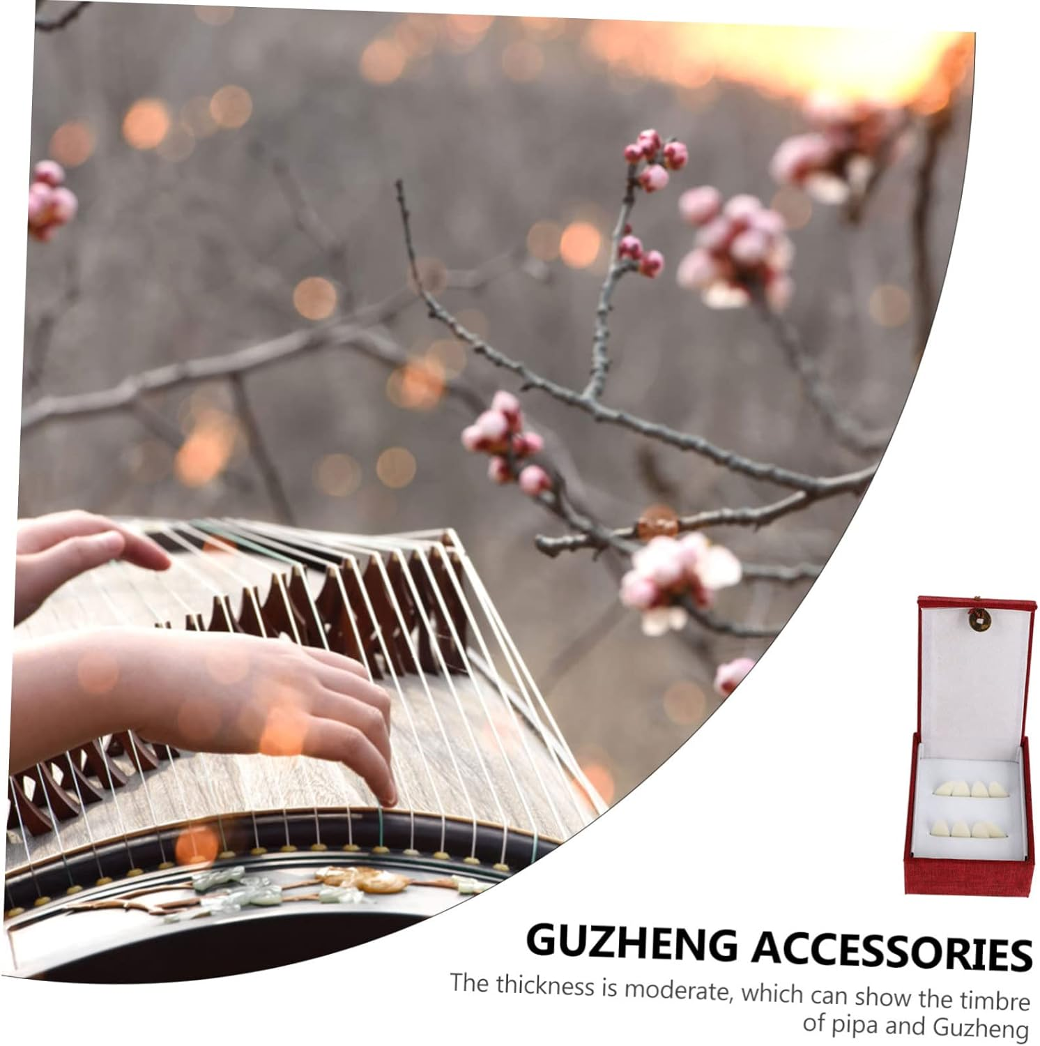 HAMPPLIES 1Set Nail Accessories Premium Fake Finger Picks for Beginners Smooth Practice Picks for Playing for Easy Storage image number 4