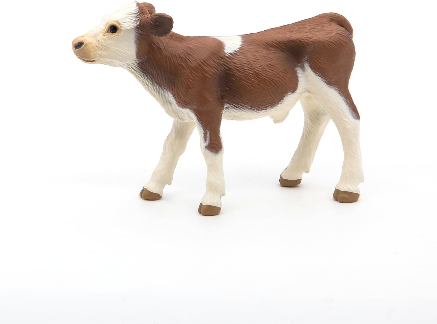 Papo Simmental Calf Figurine, Multicolour, 8Cm Size - Hand-Painted Farmyard Animal Toy, Educational Play for Kids, Collectible for Boys & Girls Ages 3+ - Simmental Calf image number 2