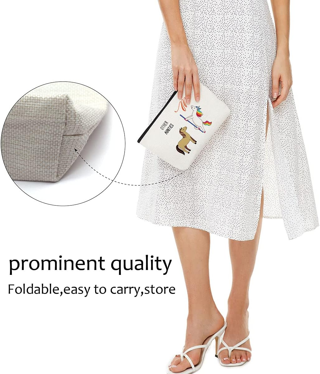 Luck This Fun Birthday Gifts for Women - Makeup Travel Case, Makeup Bag Gifts Retirement Gift, Anniversary Birthday Present, Commemorative Gift, White 0002, 9&Prime;W X 7&Prime;H image number 1