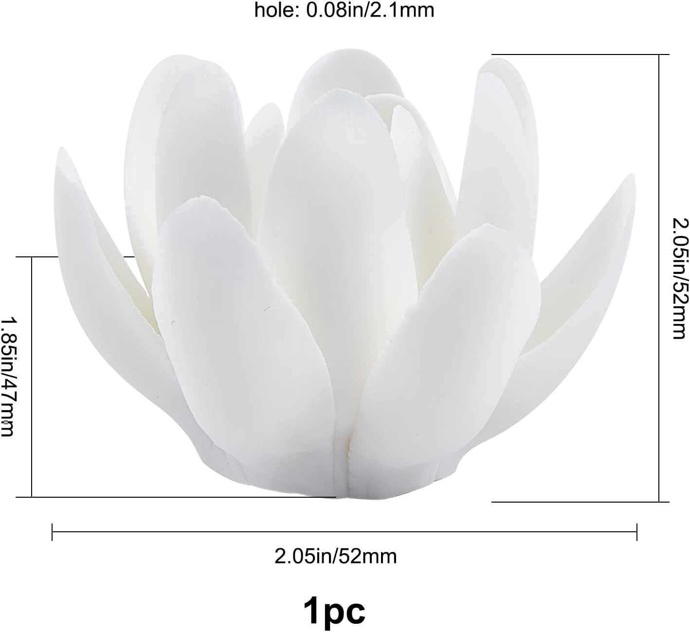 GORGECRAFT White Lotus Incense Holder Ceramic Incense Burner Flower Stick for Yoga Studio Living Room Home Decor(2.1 Inch) image number 2