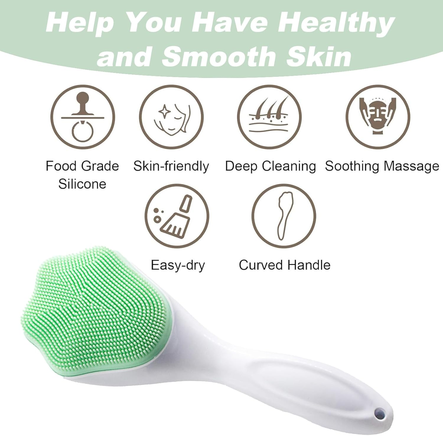 Face Scrubber and Exfoliator Brush,3 Pcs Facial Cleansing Brush Face Exfoliator Scrubber Brushes for Blackhead, Acne, Pore,Deep Cleaning Skin Care image number 3