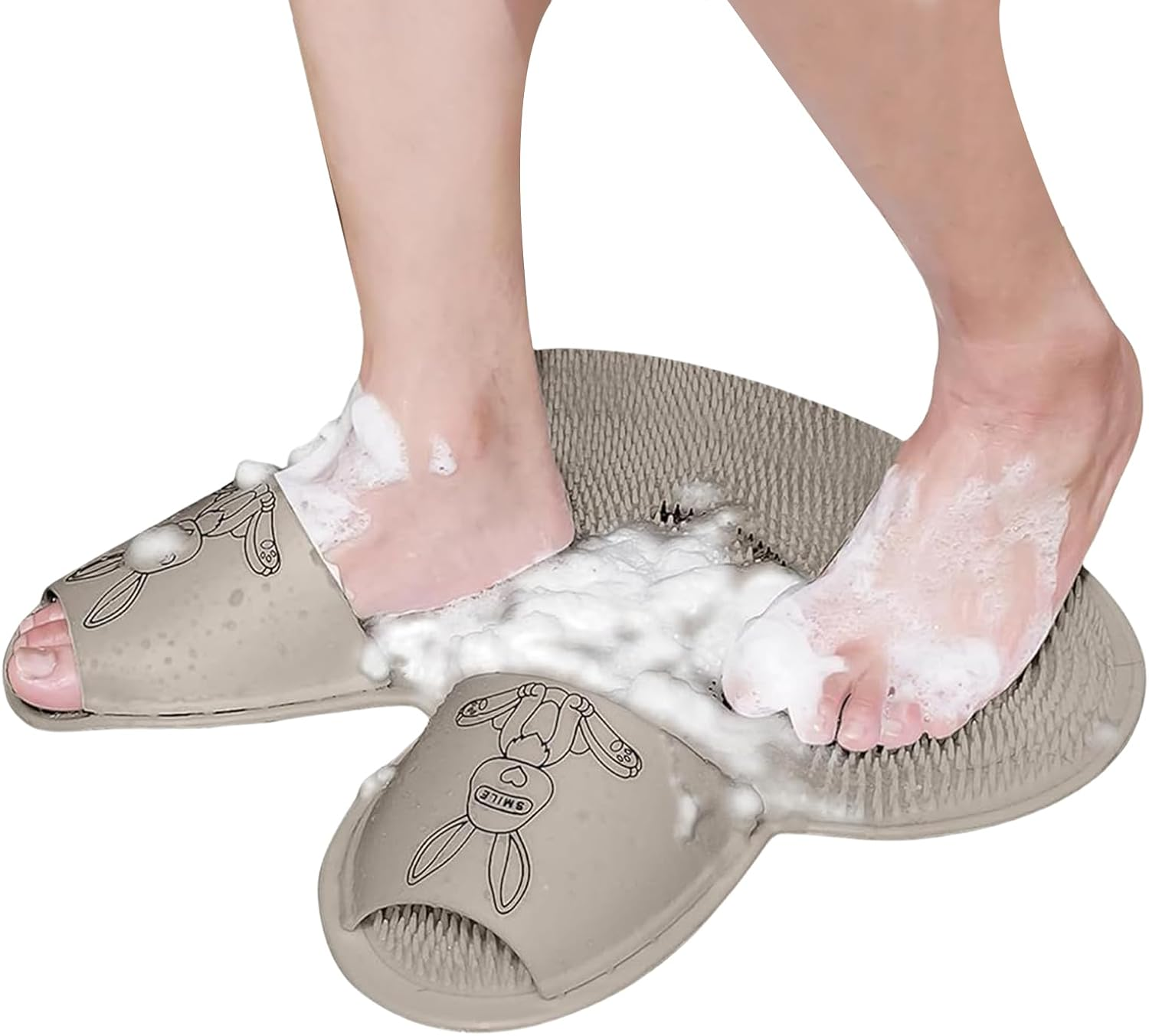 Shower Foot Scrubber Mat - Silicone Foot Washer for Shower,Non-Slip Brush Feet Cleaner Bathroom Accessories, Cleaning Supplies for Women Men Elderly Scrubbing image number 6