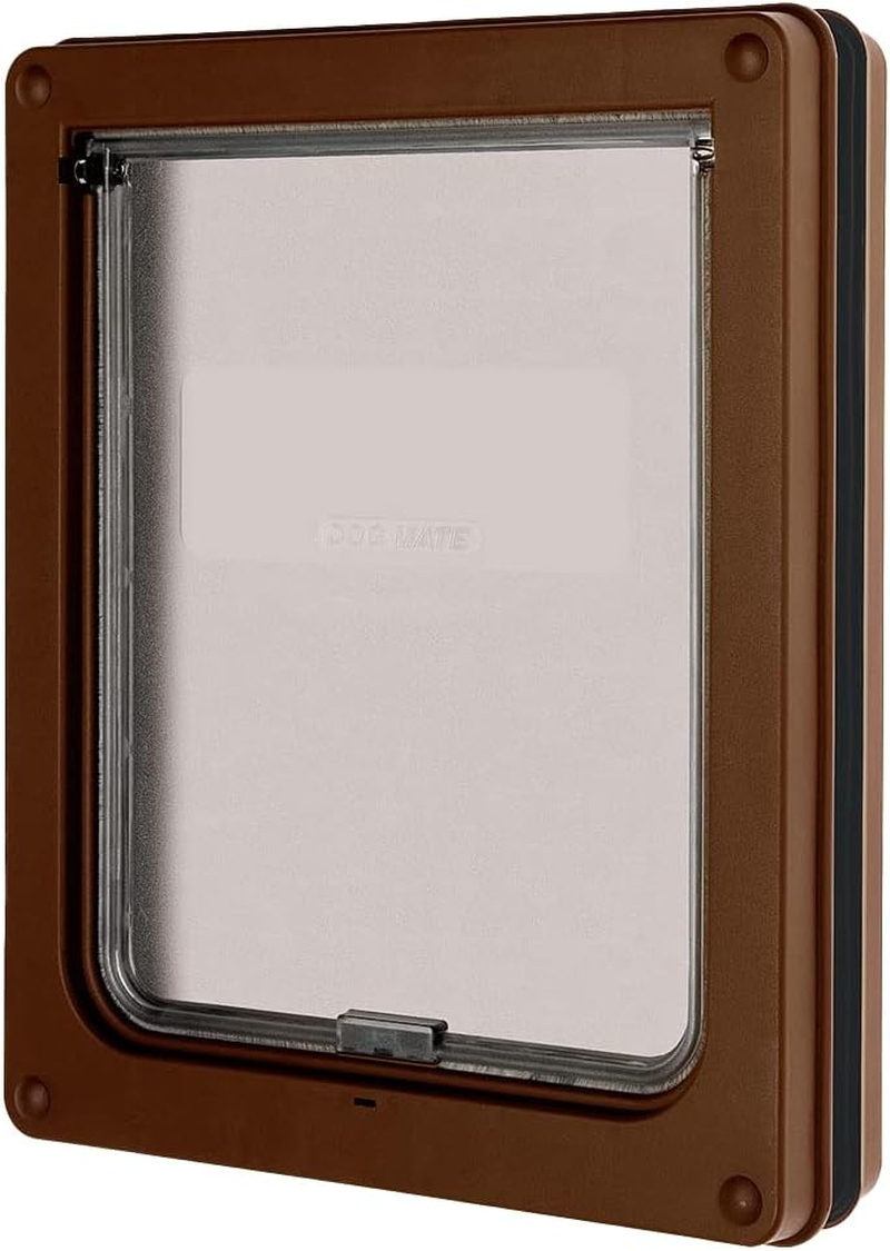 Dog Mate Lockable Medium Dog Door, Brown (215B)