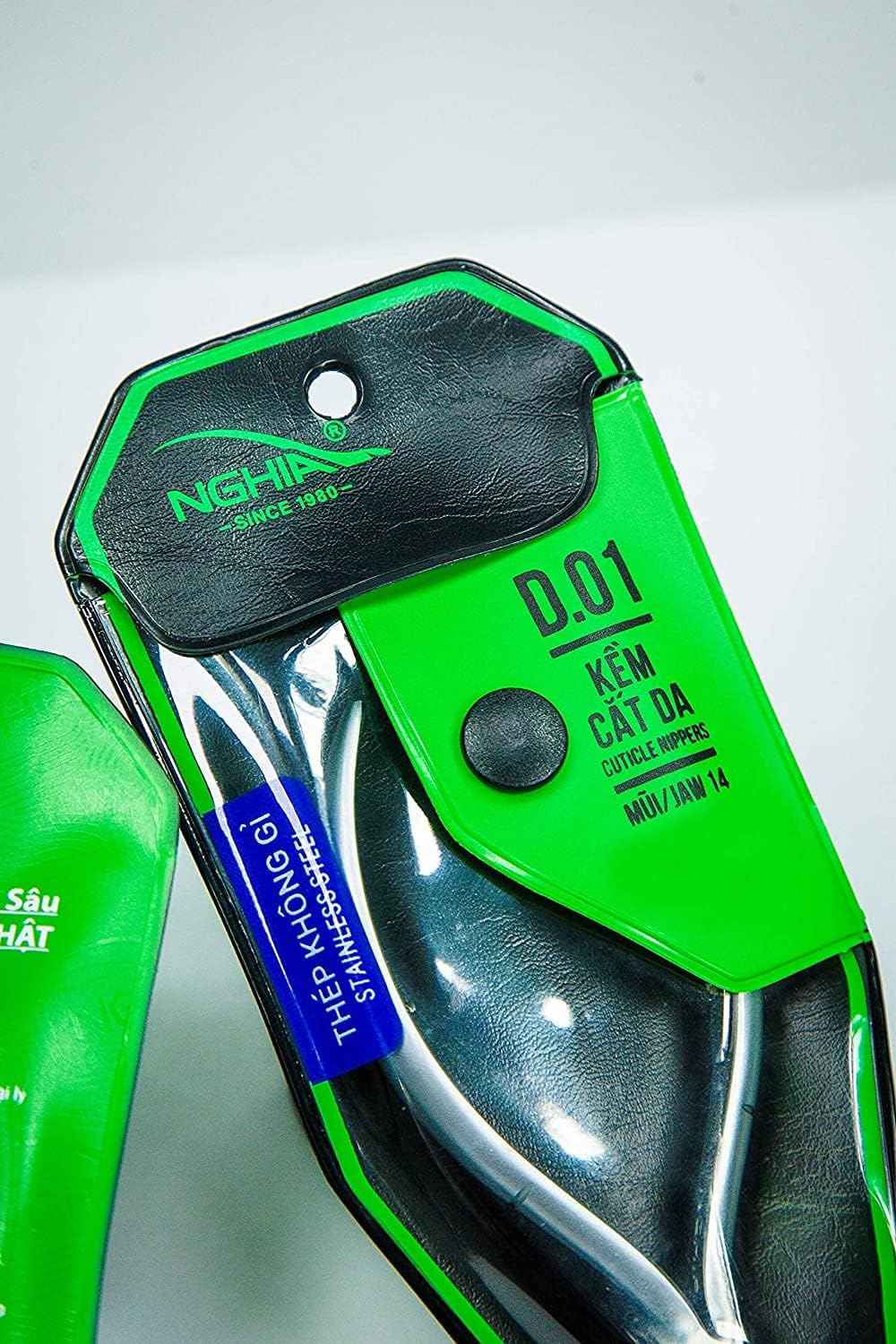 Professional Stainless Steel Cuticle Nipper C03 (D-01) Jaw 16 KEM Nghia Cuticle Cutter Trimmer Manicure Tools with 1 Spring&ndash; Perfect Nail Care Tool at Home/Spa/Saloon Osimihome 1 PCS image number 3