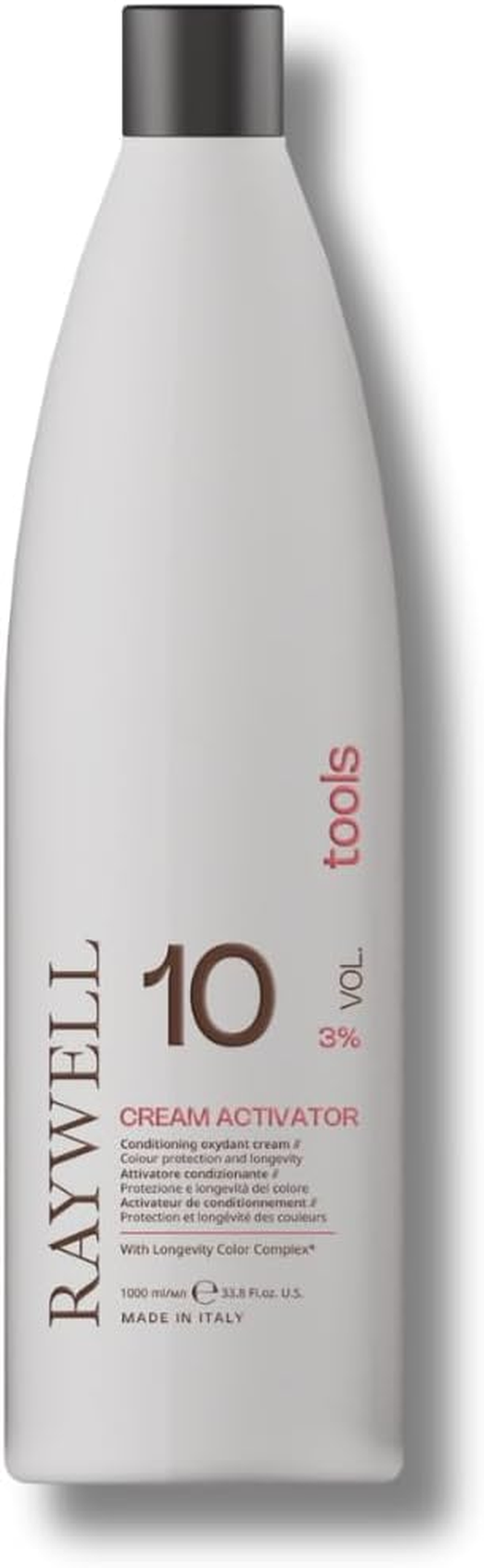 Raywell Cream Activator 3% 1000 Ml | Oxidant for Hair Colour & Tint | Easy to Use & Perfect Hold | Developer for Even, Long-Lasting Colour Results in Salon Quality (3%)