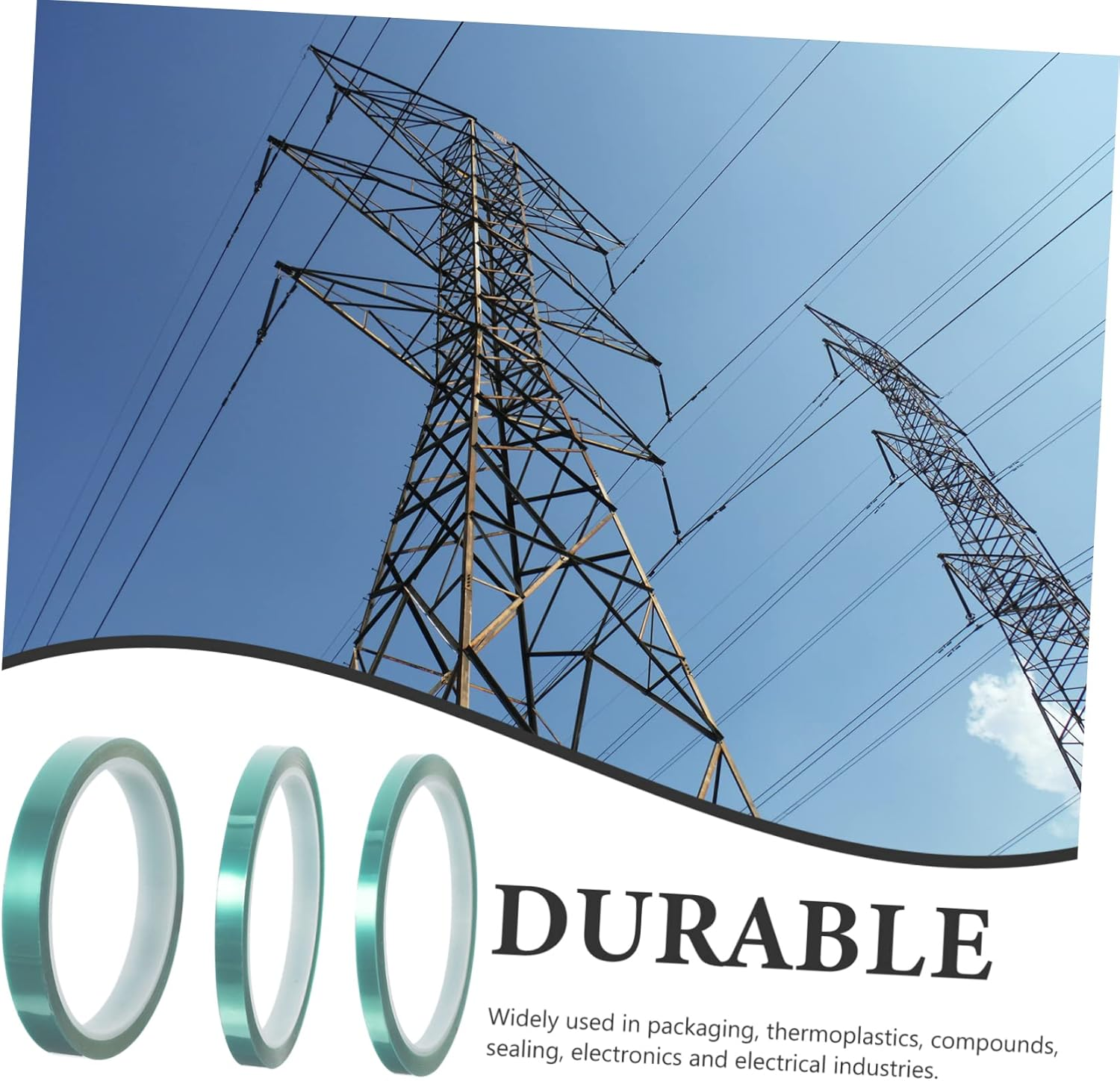 6Pcs High Temperature Adhesive Tape Insulated Masking Tape for Spray Paint Silicone Protective Film Thickness Multi image number 6