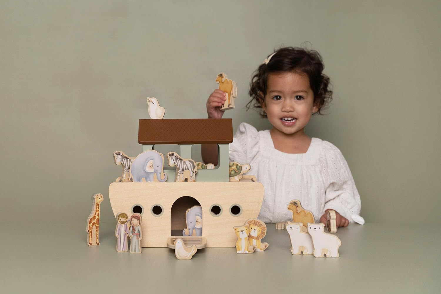 Little Dutch Wooden Noah'S Ark Playset image number 4