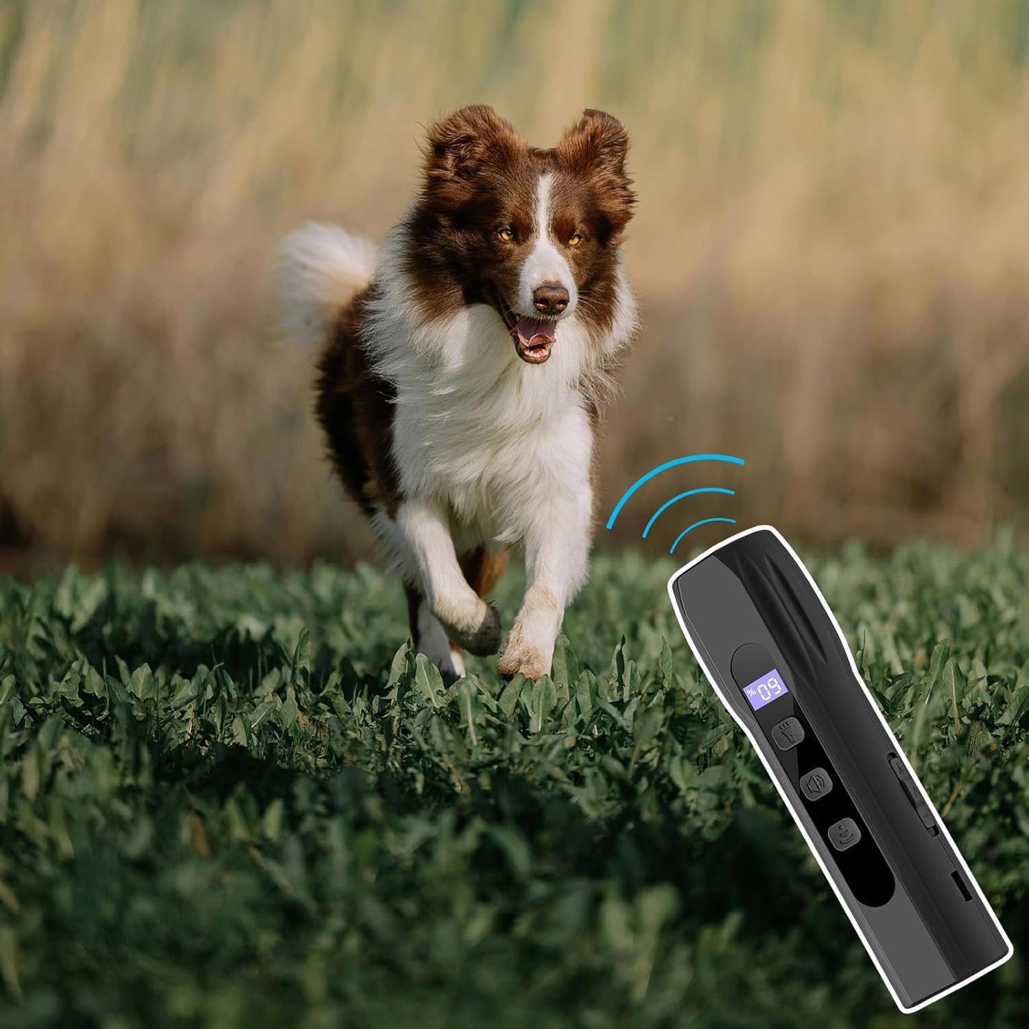 Lancoon Ultrasonic Dog Repeller with LED Light Handheld anti Barking Device Behavior Training 3 Frequencies Long Lasting Beeping Button for Dogs Indoor Outdoor
