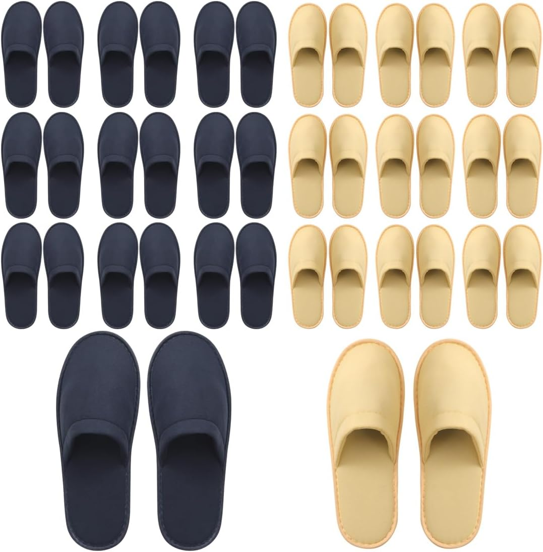 Yeios Hotel Spa Slippers Closed Toe Home Guest Slippers for Adult for Men and Women White image number 4