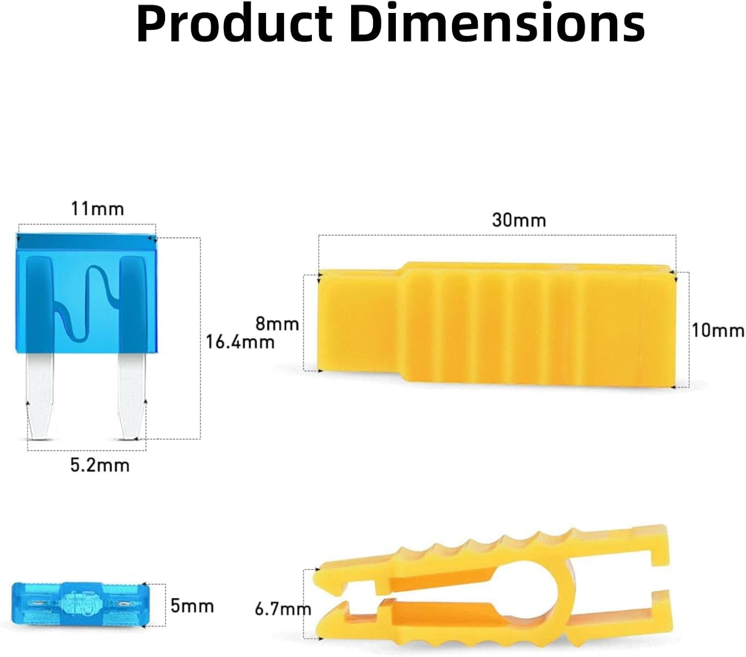 Luojinluoda 120Pcs Blade Fuses Assortment 5 7.5 10 15 20 25 30 AMP Standard Mini ATM/APM Automotive Fuses for Car Truck Boat Vehicle Electrical System Protection
