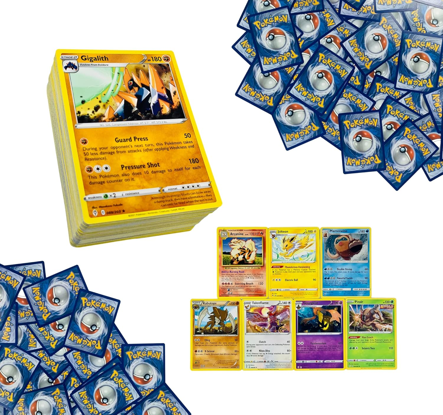 Pokemon TCG - 100 Card Assorted Lot from Every Series, 100 Cards + 7 Rare Cards (107 Total) image number 4