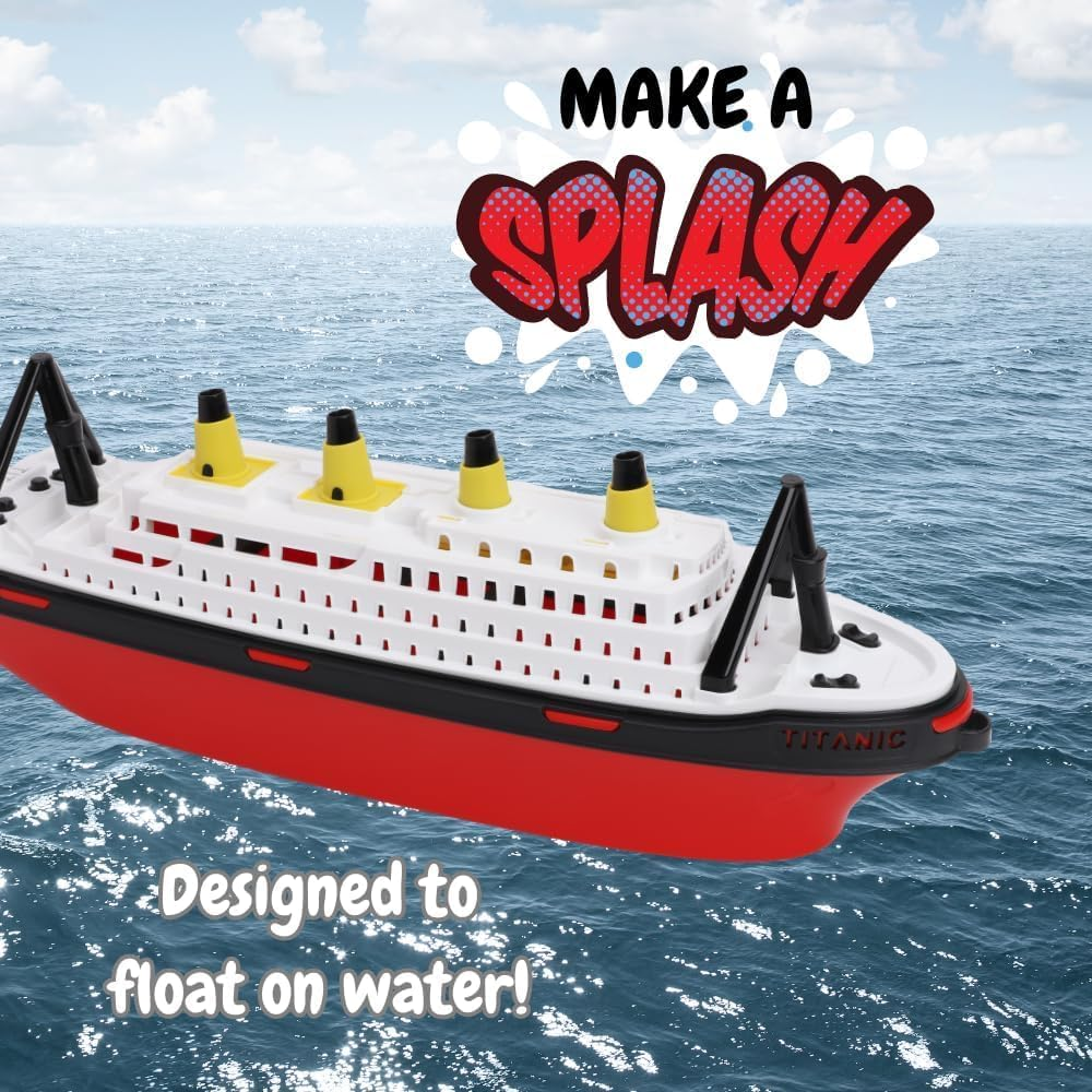 Toyland&reg; 41Cm (16") Titanic Replica Toy Boat - Kids Floating Water Toy - Pool & Bathtime Toys - 3 Years+ image number 1