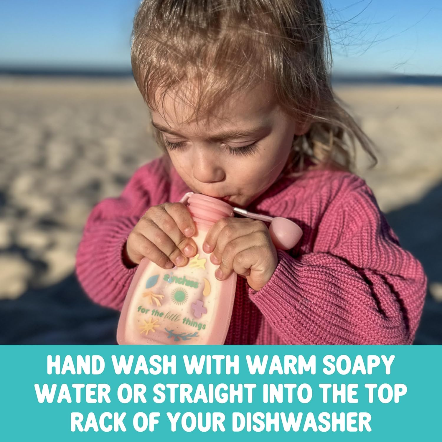 Silicone Reusable Yoghurt Pouches | 120 Ml X 2 Pack | Reusable Food Pouch for Lunchbox | 100% Food Grade Silicone | BPA, PVC & Phthalate Free | Freezer Safe | Easy Clean Food Pouches (White) image number 5