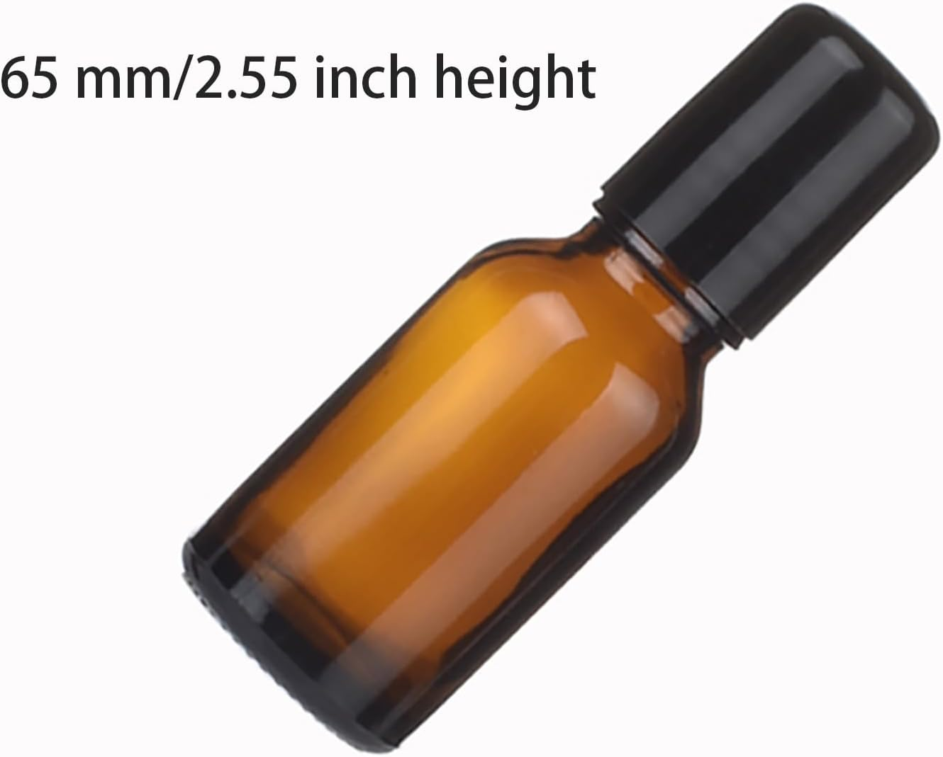 2 PCS 15Ml Rollerball Oil Dispenser Dark Glass Vials with Roller Ball Applicator Empty Roller Bottles for Castor Oil Eye Roller Containers image number 2