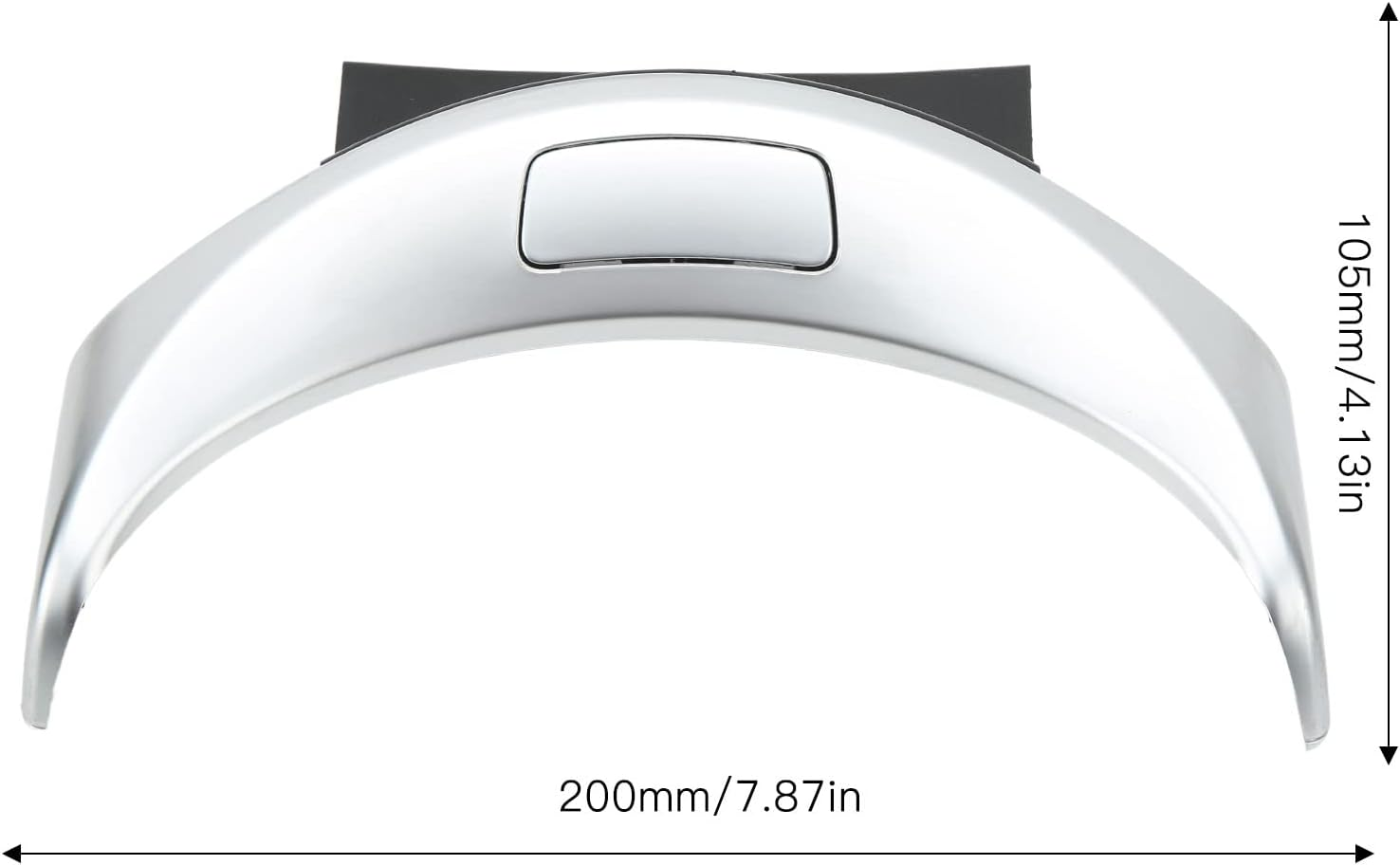 Center Console Armrest Storage Box Release Button Switch Cover, 2056803407 2056803307 Car Interior Protective Cover Trim for Benz W205 C200 C250 C300 C400 W253 GLC260 GLC200 GLC300 (Silver) image number 1