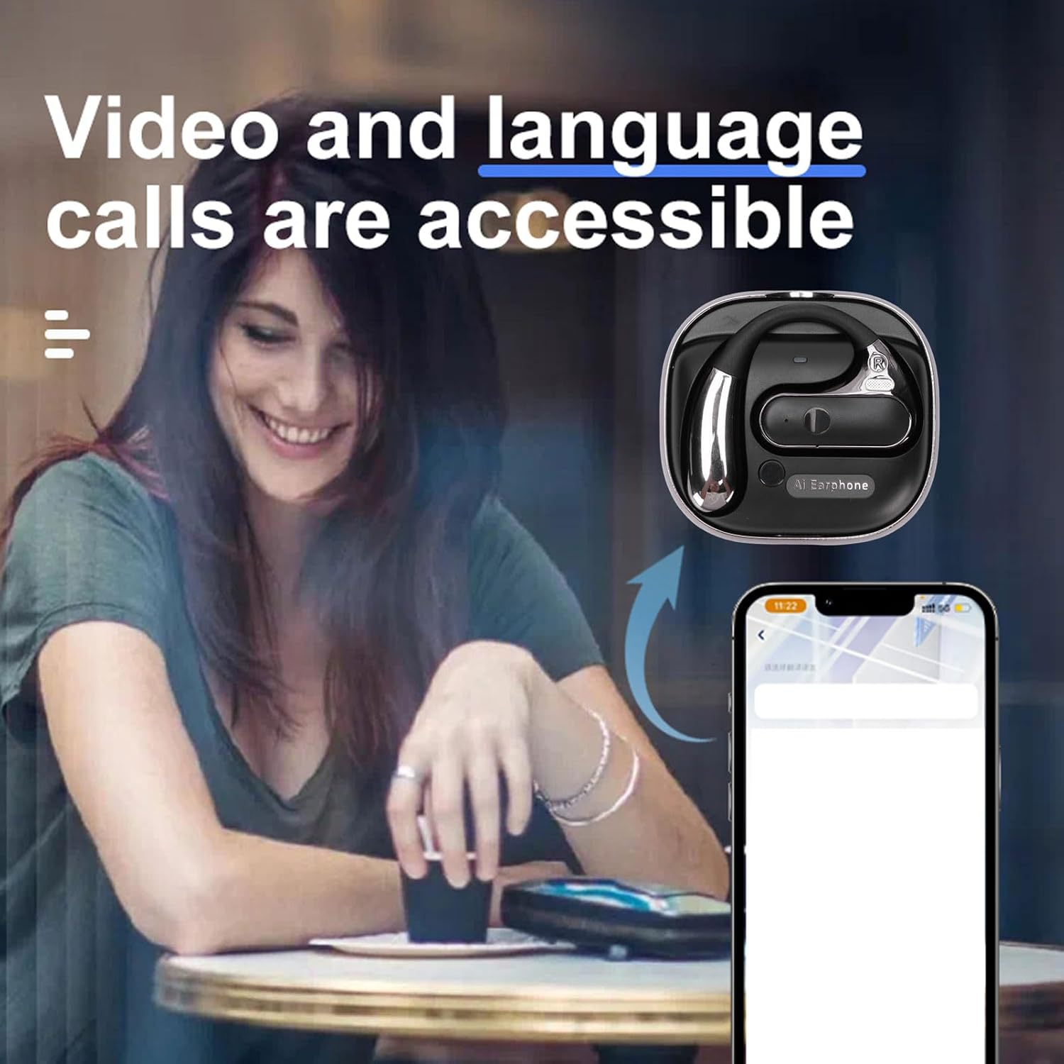 MENDUNER AI Translation Earbuds Wireless Translator - Real-Time Translation,130+ Languages Support,For Travel, Business,Daily Conversations image number 5