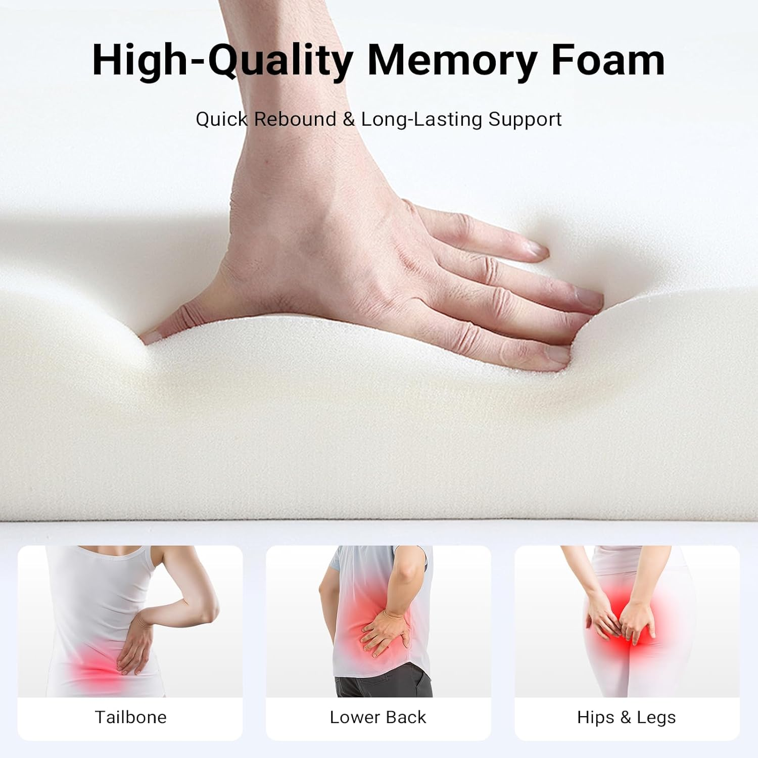 LIWEGHT Patio Chair Cushions 48X48X8Cm Waterproof Seat Cushion for Outdoor Furniture,Fade-Resistant Patio Furniture Replacement Cushions,Waterproof Zipper&Straps Garden Couch Chair Pads, Navy Blue image number 5