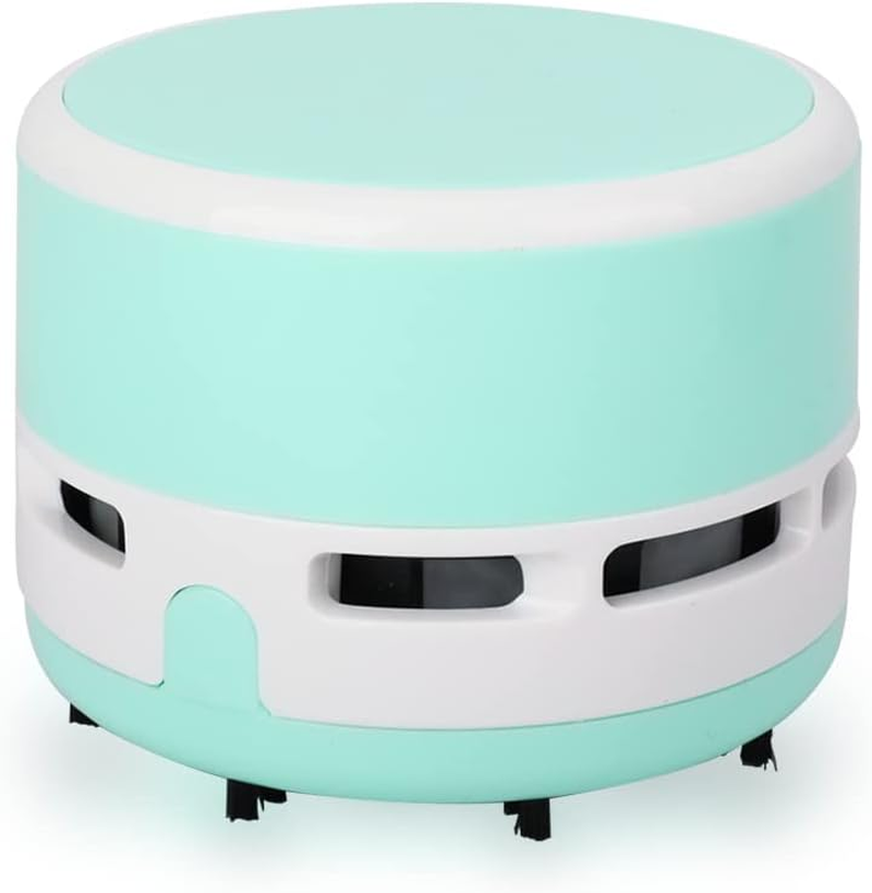 Fineinno Desktop Vacuum Cleaner, Mini Table Cleaner,Table Crumb Sweeper,Perfect for Crumbs, Dust, Pet Hairs, Battery Operated (Blue)