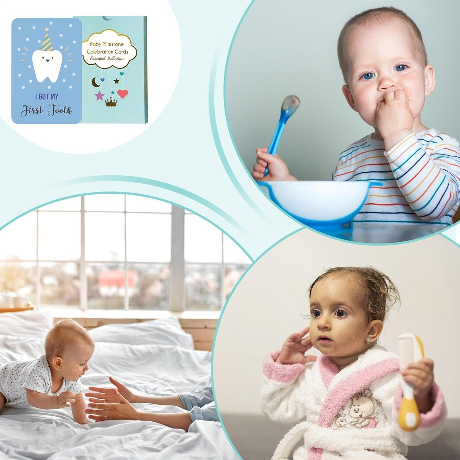 Children'S Monthly Milestone Cards, Children'S Announcement Signs, Colourful Monthly Milestone Signs, 50 X Funny Baby Shower Decorations, Adorable Baby Discs for Girls image number 5