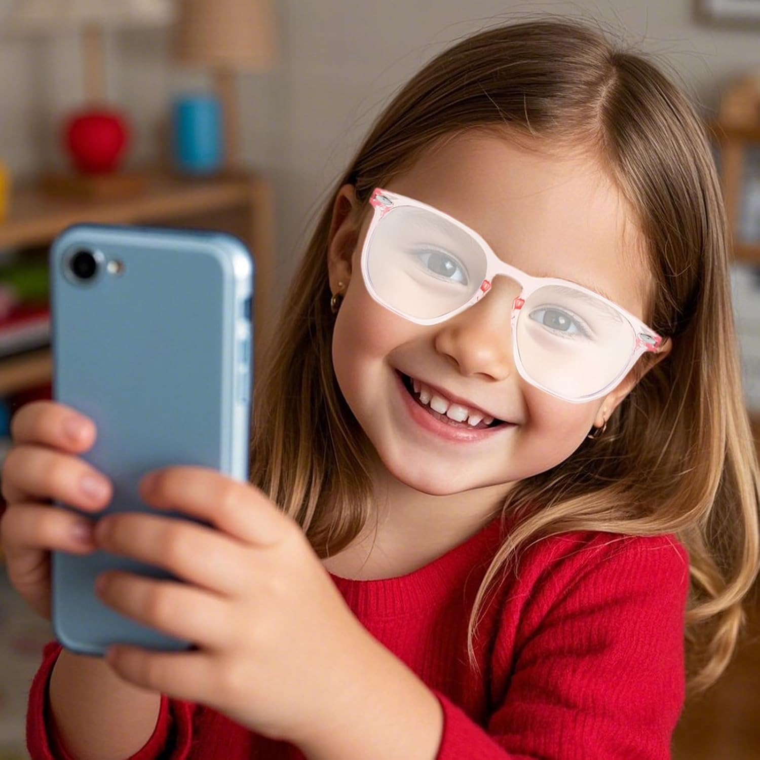 Ultimate Blue Light Blocking Glasses for Kids &ndash; anti Glare, anti Eye Strain, Retro Design Gaming Eyewear with Spring Hinges (One Size Fits All) image number 2