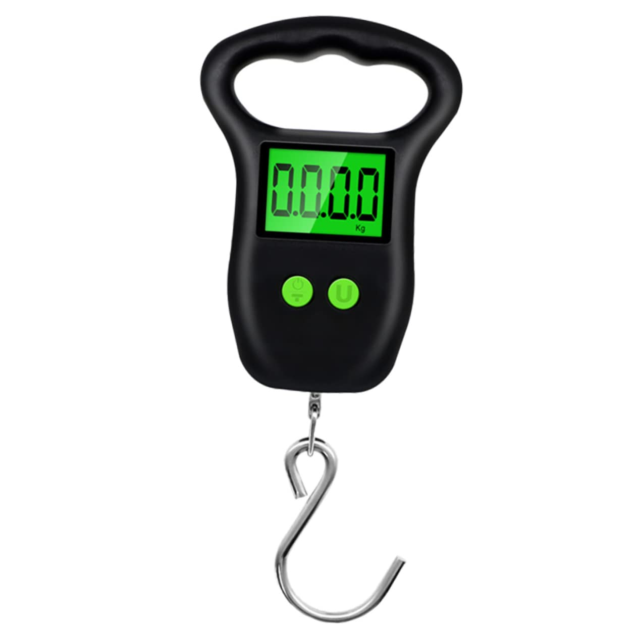 Happyyami Portable Handheld Hanging Scale 50Kg Electronic Luggage Weighing Scale Large LCD Display Non-Slip Handle for Travel and Fishing Tools image number 2